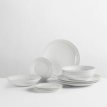 Ensemble de vaisselle Broste Copenhagen Stevns 12 pièces / 4 personnes - 4 assiettes à diner, 4 assiettes à petit-déjeuner et 4 assiettes creuses