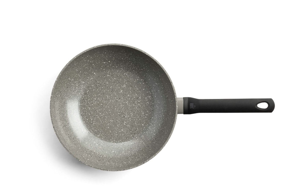 Poêle à wok en aluminium Granite BK - ø 28 cm - Revêtement antiadhésif céramique