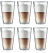 Verre à latte macchiato Bodum à double paroi Canteen - Valve brevetée - 400 ml - 6 pièces