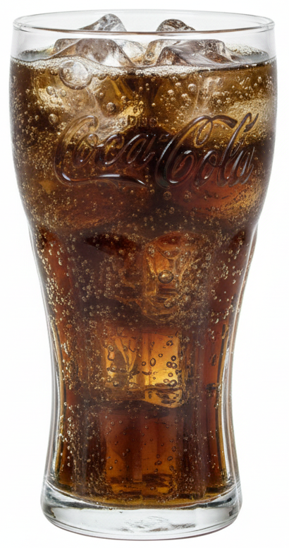 Verre Coca Cola - Verres longdrink - Verres à soda - Transparent 370 ml - 4 pièces