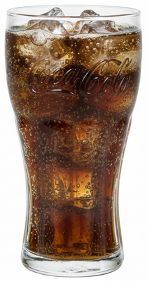 Verre Coca Cola - Verres longdrink - Verres à soda - Transparent 370 ml - 4 pièces