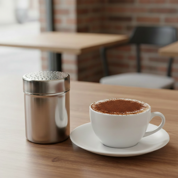 Saupoudreuse à cacao Cookinglife - Accessoire à café - en inox - 73 x 73 x 100 mm