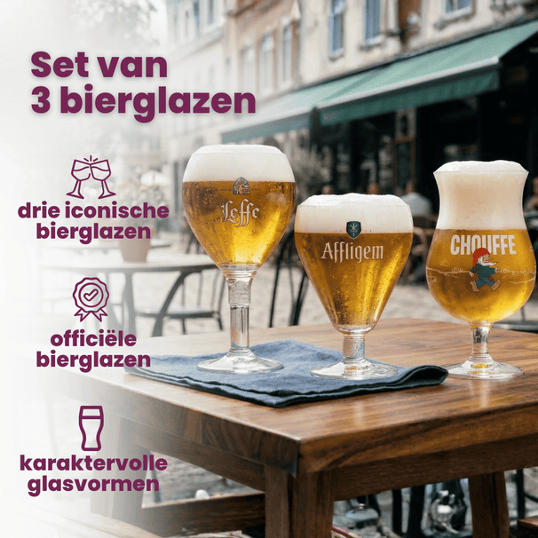 Coffret cadeau verres à bière - 3 pièces