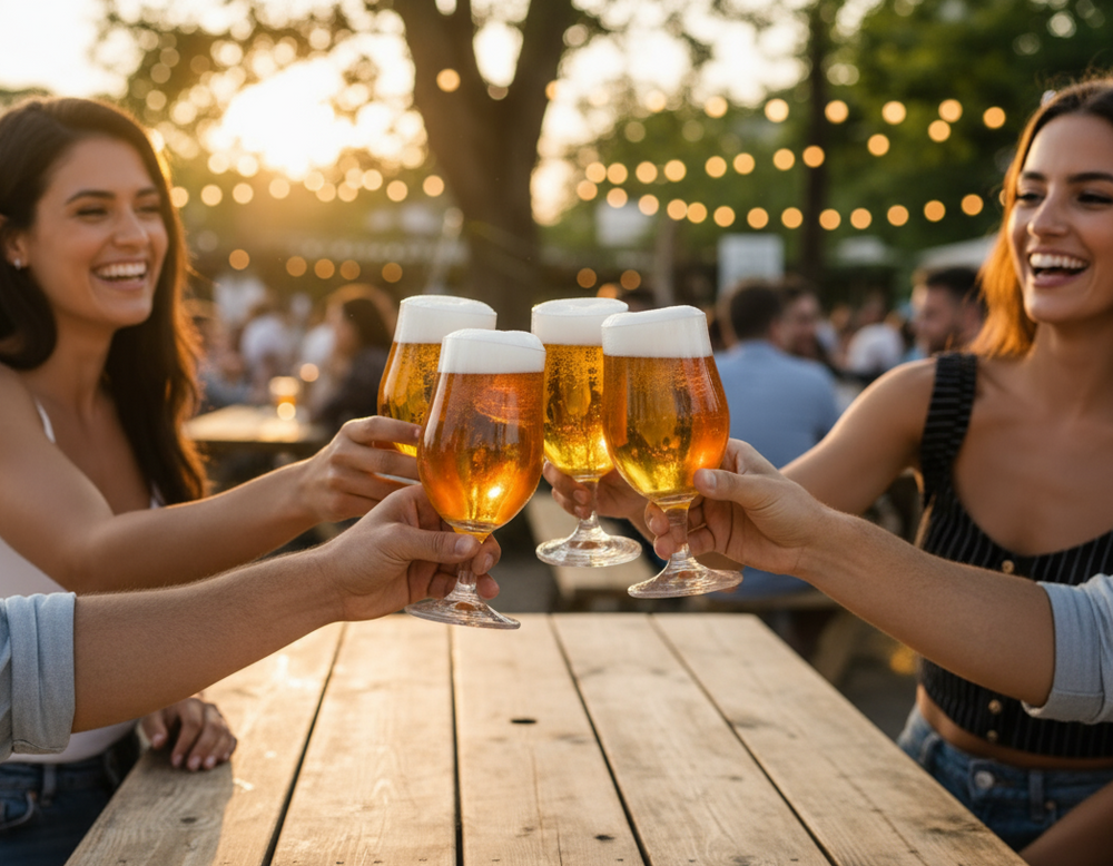 Verre à bière Cookinglife sur pied 370 ml - 4 pièces