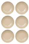 Assiettes creuses / Assiettes à pâtes Cookinglife Cardida Beige ø 20 cm - 6 pièces