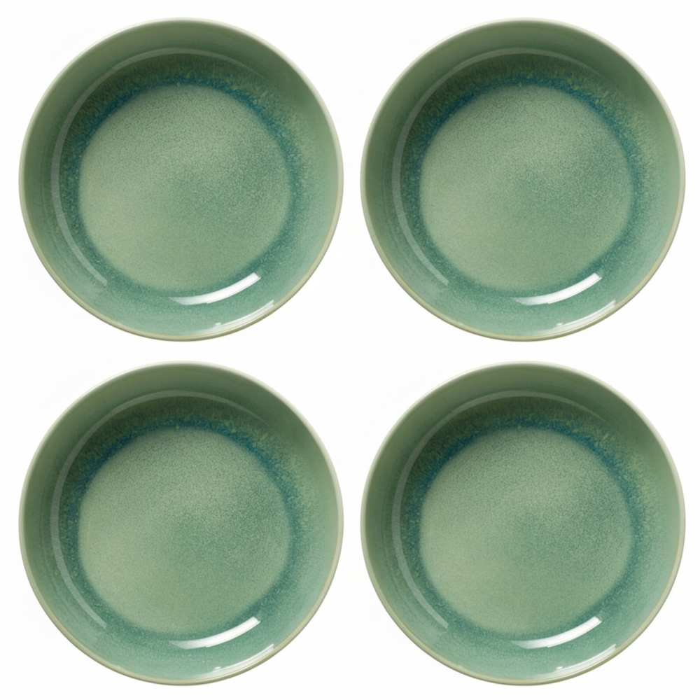 Assiettes creuses Cookinglife / Assiettes à pâtes Serene Green ø 23 cm - Faïence - 4 pieces