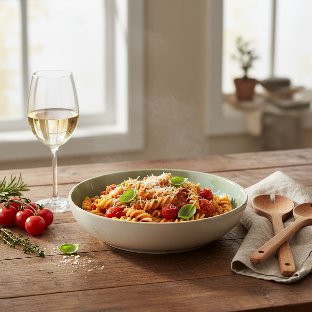 Assiettes creuses Cookinglife / Assiettes à pâtes Serene Green ø 23 cm - Faïence - 4 pieces