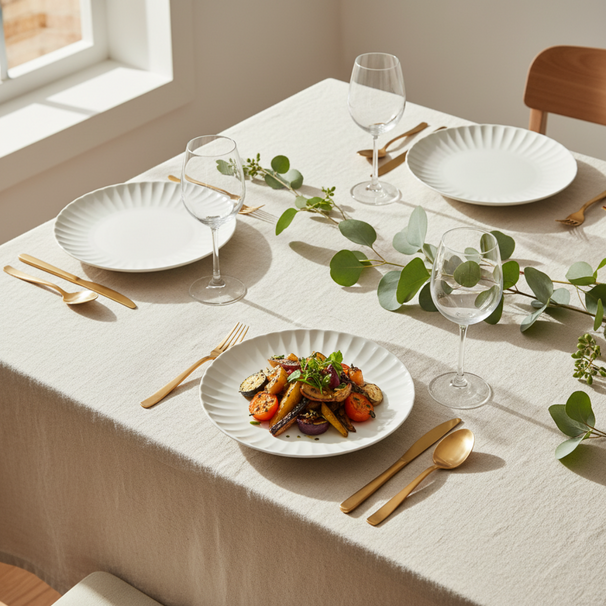 Assiettes à dîner Cookinglife Cardida Off White ø 26 cm - 6 pièces