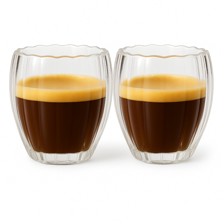 Set de verres à espresso Cookinglife - Double paroi - Barista - 80 ml - 2 pièces