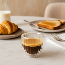 Set de verres à espresso Cookinglife - Double paroi - Barista - 80 ml - 2 pièces