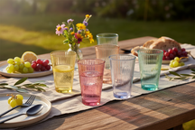 Waterglazen 300 ml Glas - Set van 6 Kleurige Drinkglazen - Cookinglife
