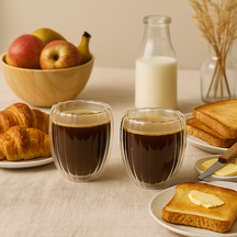 Verre à café/thé Cookinglife double paroi Pumpkin 260 ml - 2 pièces