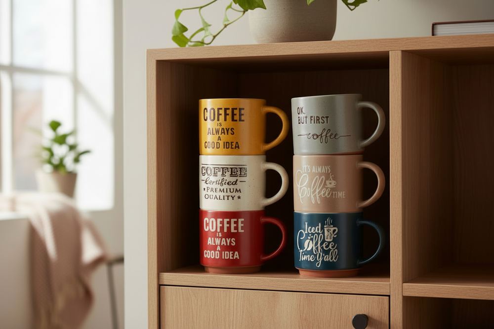 Set de tasses a cafe Cookinglife - Cappuccino - Koffietijd - 260 ml - 6 pieces