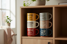 Set de tasses a cafe Cookinglife - Cappuccino - Koffietijd - 260 ml - 6 pieces