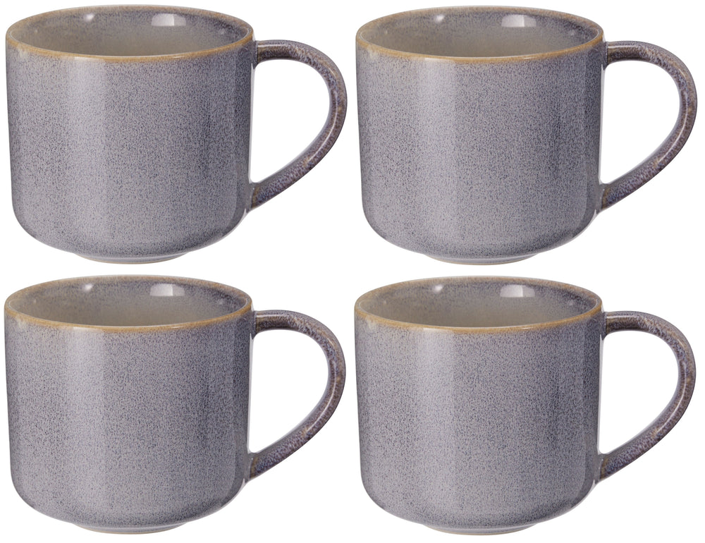 Ensemble de mugs à café Cookinglife - en faïence - Serene - 330 ml - 4 pièces