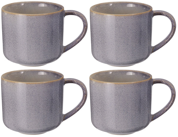 Ensemble de mugs à café Cookinglife - en faïence - Serene - 330 ml - 4 pièces
