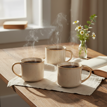 Set de mugs à café Cookinglife - Tasses à café - Serene - 330 ml - 4 pièces