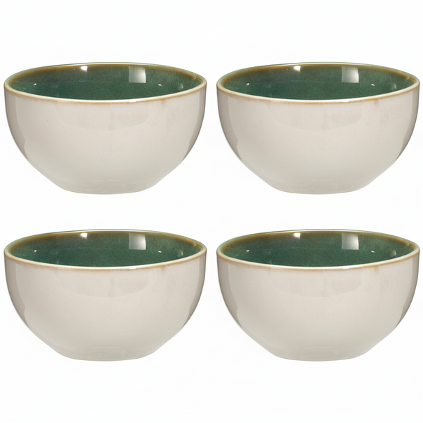 Bols à soupe Cookinglife Serene Green ø 14 cm - Faïence - 4 pieces