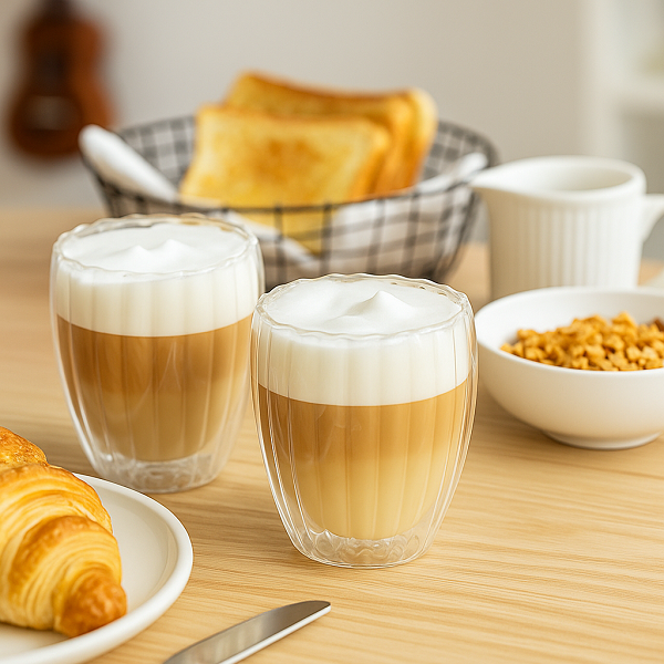 Set de verres à latte Cookinglife - Double paroi - Barista - 300 ml - 2 pièces