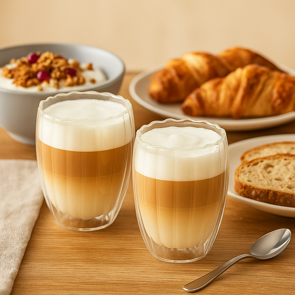 Set de verres à latte Cookinglife - Double paroi - Barista - 300 ml - 2 pièces
