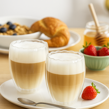 Set de verres à latte Cookinglife - Double paroi - Barista - 300 ml - 2 pièces