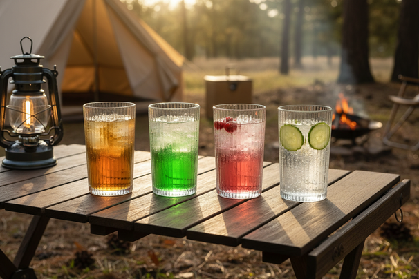 Ensemble de verres a eau Cookinglife - Longdrink - Lines - 400 ml - 4 pieces