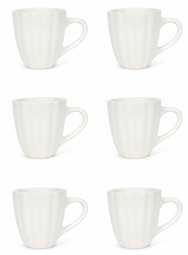 Mugs Cookinglife Cardida Off White 350 ml - 6 pièces
