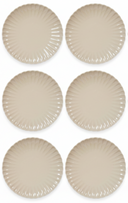 Assiettes à petit-déjeuner / Assiettes à dessert Cookinglife Cardida Beige ø 19,5 cm - Lot de 6