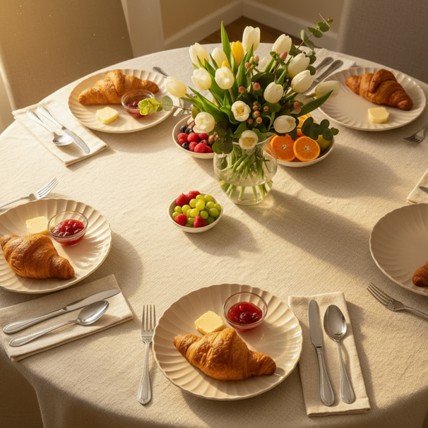 Assiettes à petit-déjeuner / Assiettes à dessert Cookinglife Cardida Beige ø 19,5 cm - Lot de 6