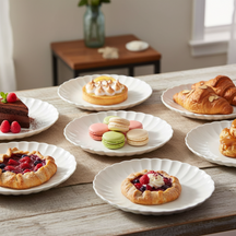 Cookinglife Ontbijtborden / Dessertborden Cardida Off White ø 19.5 cm - 6 stuks