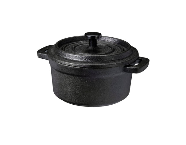 Cookinglife Serveerpannetje Gietijzer Ø 10 cm - Zwarte Tapas Pan - 275 ml