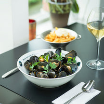 Cosy & Trendy Assiette Creuse / Assiette à Moules Deco ø 23 cm - 4 Pièces