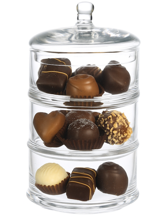 Bonbonnière en verre Cosy & Trendy ø 12 cm - 3 couches