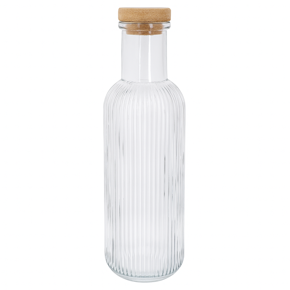 Carafe à eau Cosy & Trendy - Carafe avec bouchon en liège - Raya - Transparent - 1 litre