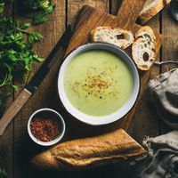 Soupe de courgettes à la menthe