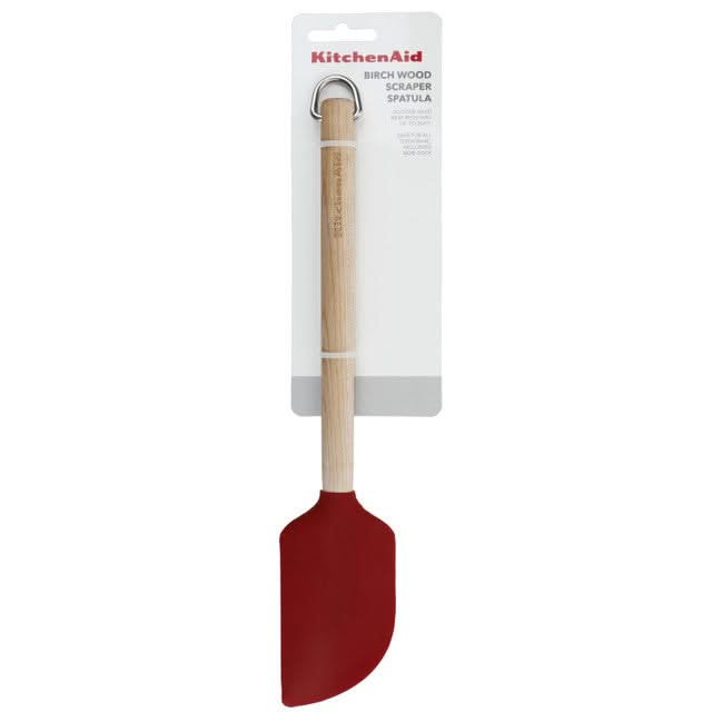 Spatule à pâtisserie KitchenAid Core Rouge Empereur en bois de bouleau de 32 cm