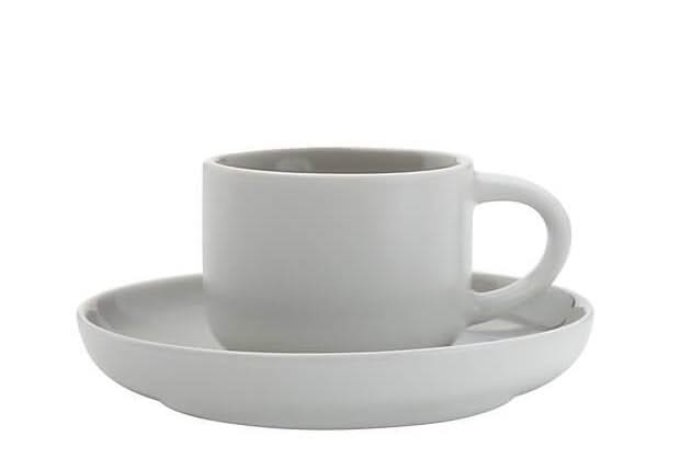 Maxwell & Williams Tasse et Soucoupe Teinte Gris clair 100 ml