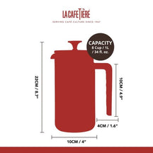 La Cafetière Cafetière Pisa en acier inoxydable / vert - 1 litre / 7 tasses