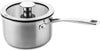 DUCQ Set de poêles (Casserole ø 16 / 18 / 20 / 24 cm + Casserole ø 16 cm + Poêle ø 26 cm) + Couvercles - Aspiration descendante - Inox - Set 6 pièces 