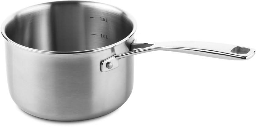 DUCQ Casserole avec couvercle - Aspiration descendante - Inox - ø 16 cm / 1,5 litre 