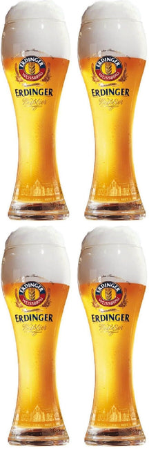 Ensemble de verres a biere Erdinger - Weizen - 500 ml - 4 pieces