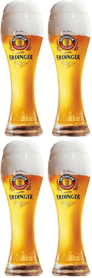 Ensemble de verres a biere Erdinger - Weizen - 500 ml - 4 pieces