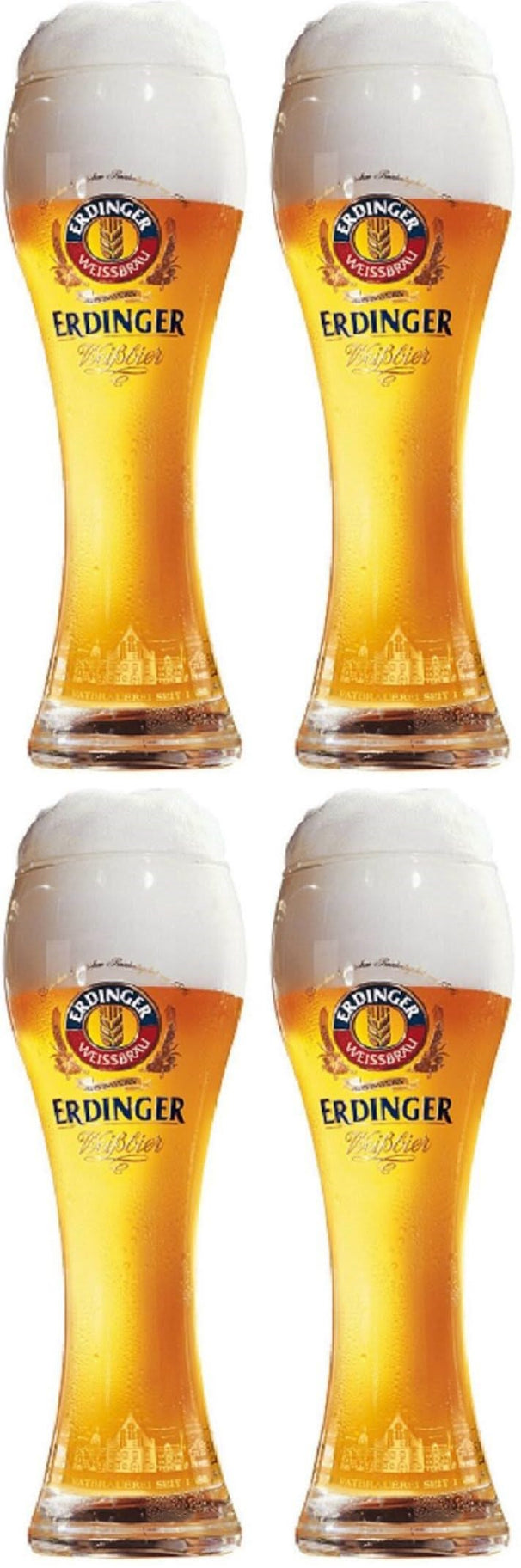 Ensemble de verres a biere Erdinger - Weizen - 500 ml - 4 pieces