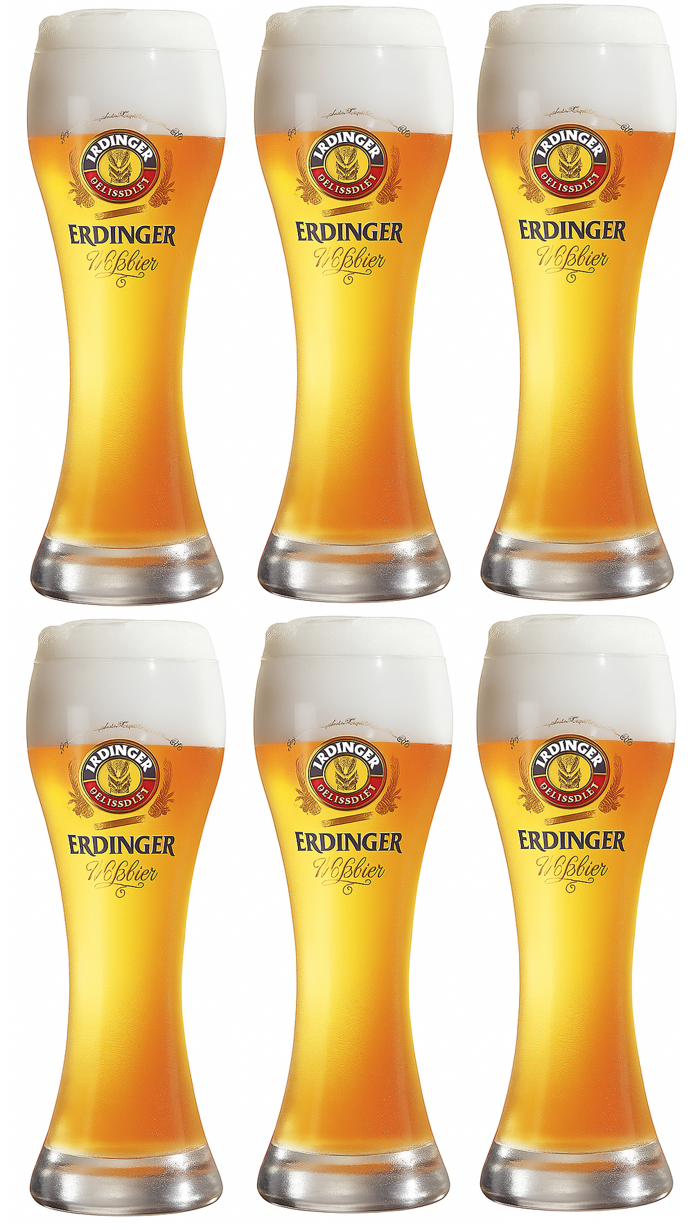Verres à bière Erdinger Weizen 500 ml - 6 pièces