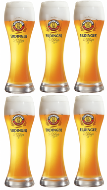 Verres à bière Erdinger Weizen 500 ml - 6 pièces