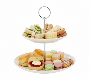 Étagère Cookinglife - 2 niveaux - Porcelaine - 17 et 21 cm - 1 pièce