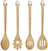 Ensemble de spatules KitchenAid en bois de bouleau 4 pièces