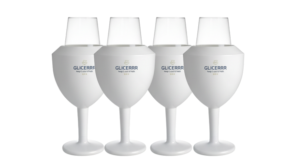 GLICERRR Ensemble refroidisseur et support pour verre à vin + verre - 4 pièces