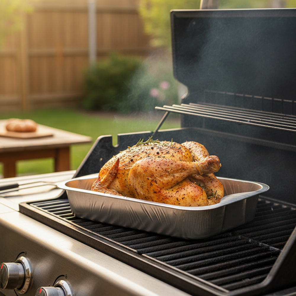 Plateaux de cuisson en aluminium pour barbecue Cookinglife Grill / Plateau de cuisson pour barbecue - 30 x 20 cm - 9 pièces
