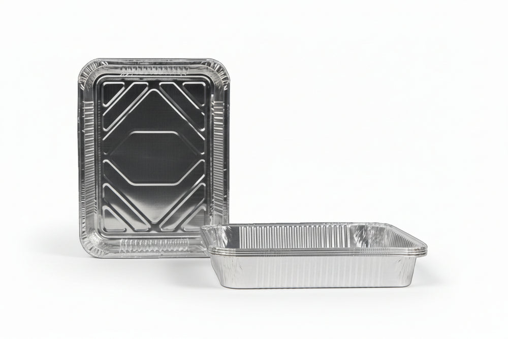 Ensemble de plateaux BBQ Grill Fanatics - en aluminium - 23 x 18 cm - 18 pièces